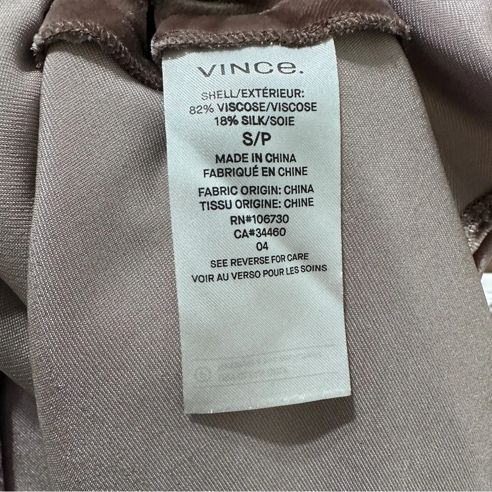 VINCE Velvet Silk Blend Camisole in‎ Cocoa Bean Sz S